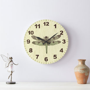 Reloj de pared de arte de libélula inspirado en vi