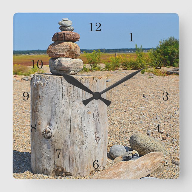 Reloj de pared de arte de playa (Anverso)
