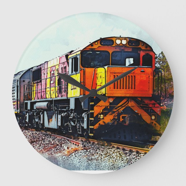 RELOJ DE PARED DE ARTE DE TREN (Anverso)