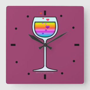 RELOJ DE PARED DE ARTE DE VINO