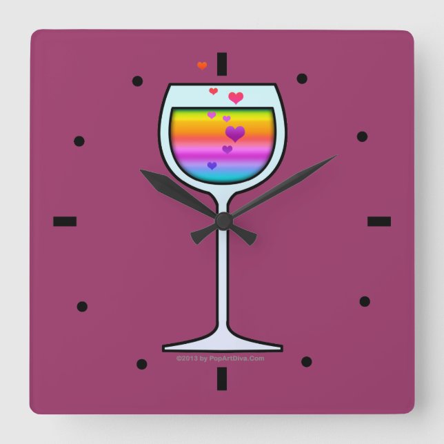 RELOJ DE PARED DE ARTE DE VINO (Anverso)