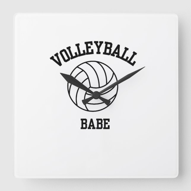 Reloj de pared de arte de voleibol (Anverso)