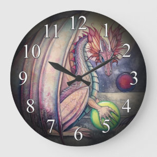 Reloj de pared de arte fantástico Percha de Dragón