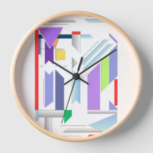 Reloj de pared de arte geométrico 10 '' Marco de m