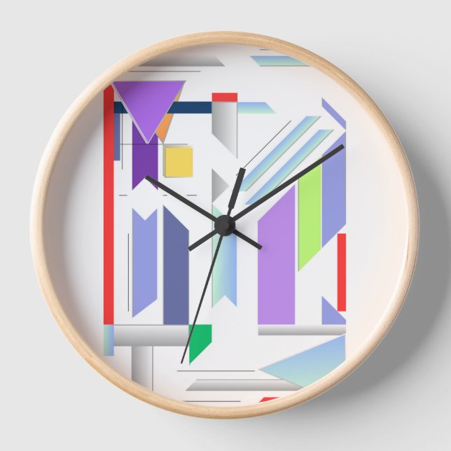 Reloj de pared de arte geométrico 10 '' Marco de m (Anverso)