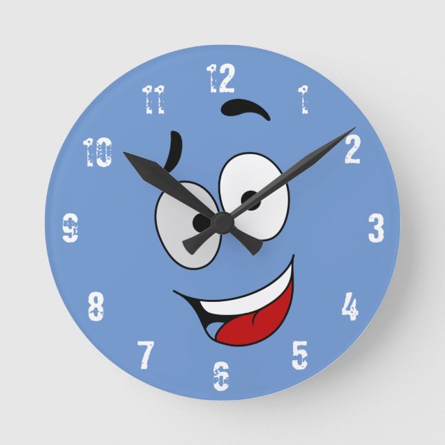 Reloj de pared de arte Happy Kook (Anverso)