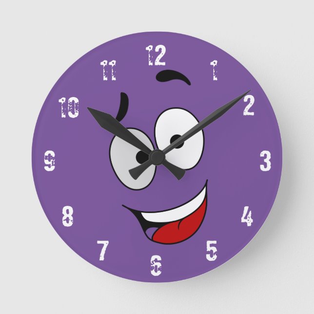 Reloj de pared de arte Happy Kook (Anverso)