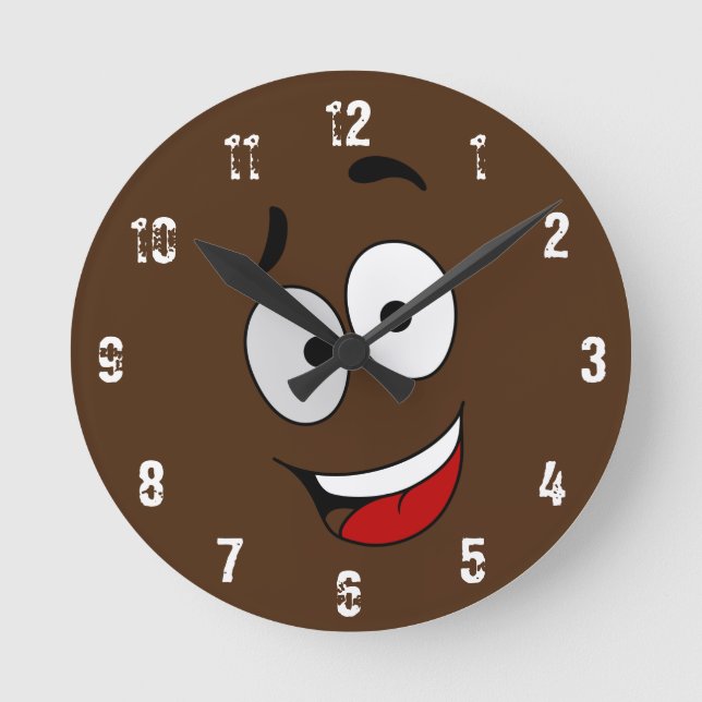 Reloj de pared de arte Happy Kook (Anverso)