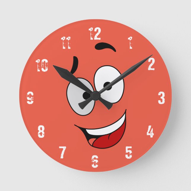 Reloj de pared de arte Happy Kook (Anverso)