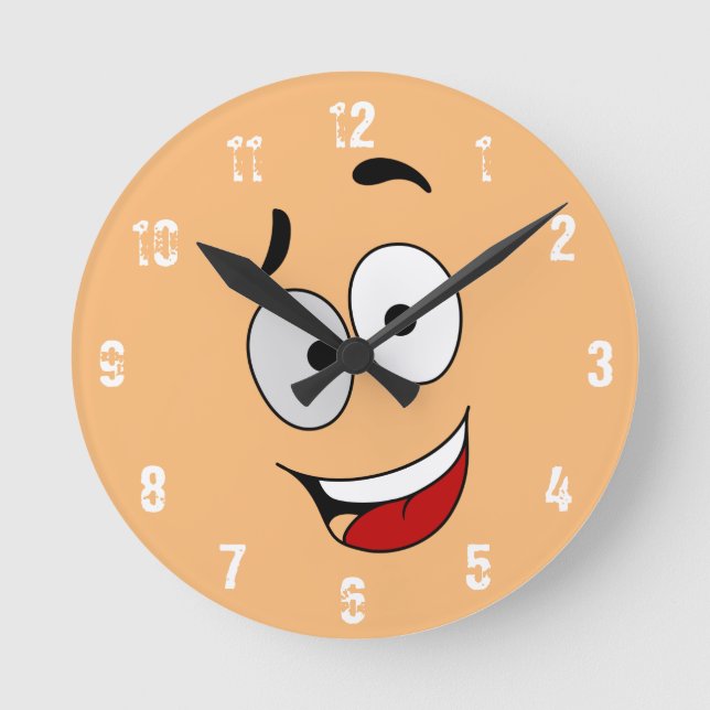 Reloj de pared de arte Happy Kook (Anverso)