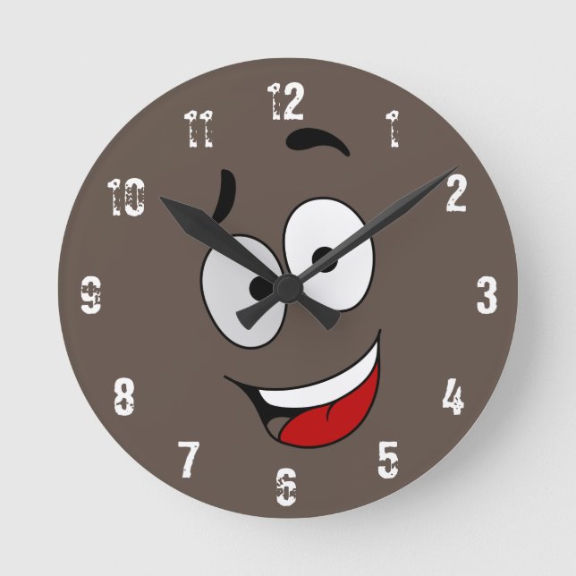 Reloj de pared de arte Happy Kook (Anverso)