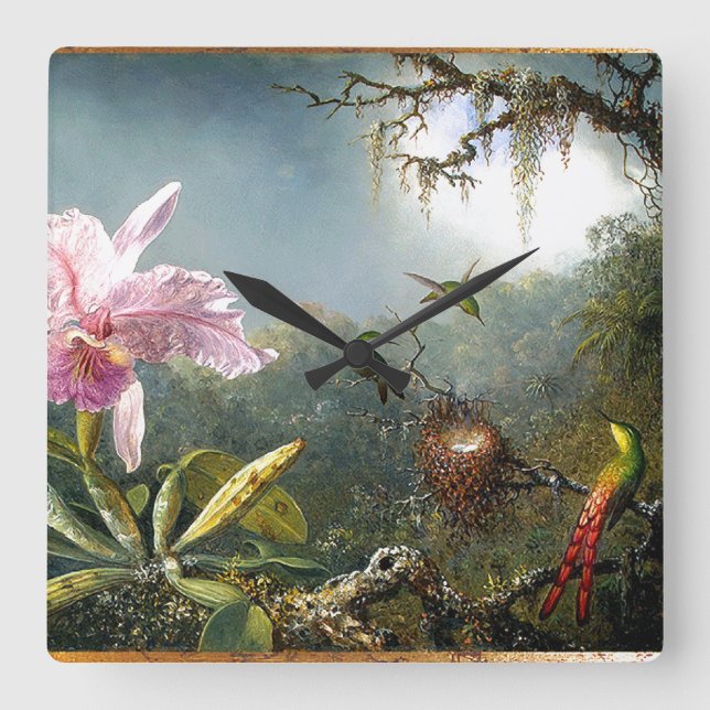 Reloj de pared de arte Hummingbird (Anverso)