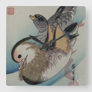 Reloj de pared de arte japonés