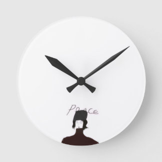 Reloj de pared de arte minimalista de la paz