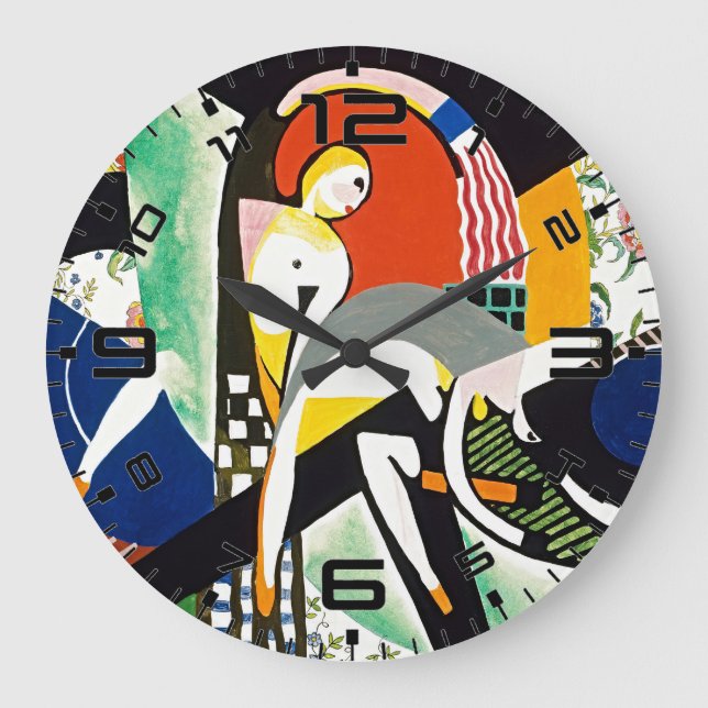 Reloj de pared de arte moderno Thundershower (Anverso)