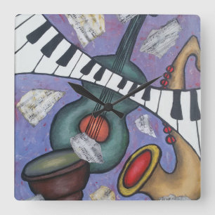 Reloj de pared de arte musical