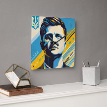 Reloj de pared de arte pop Zelenskyy