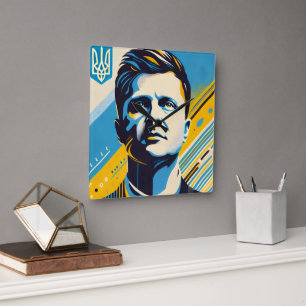 Reloj de pared de arte pop Zelenskyy