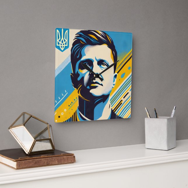 Reloj de pared de arte pop Zelenskyy