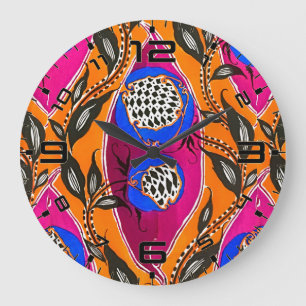 Reloj de pared de arte Samarkande Blossoms