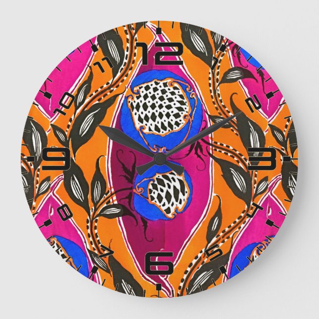 Reloj de pared de arte Samarkande Blossoms (Anverso)