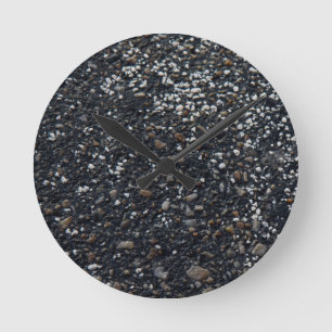 Reloj de pared de asfalto