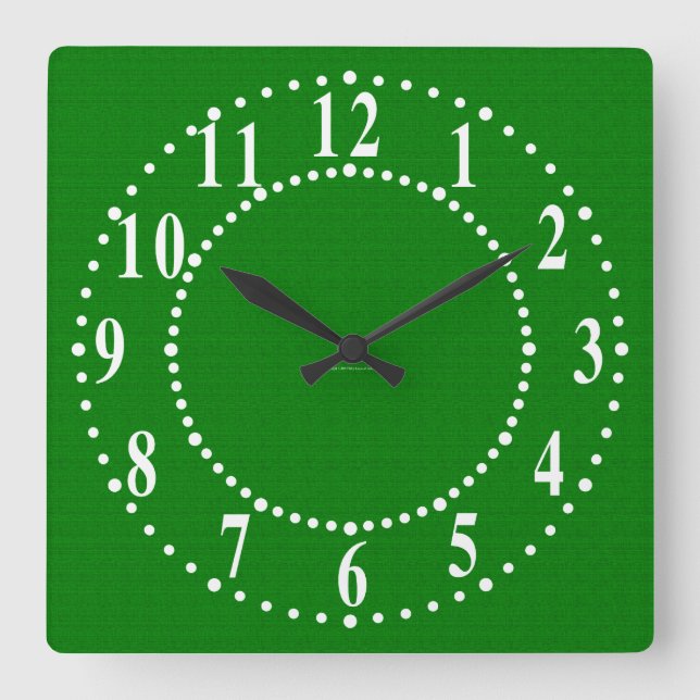 Reloj de pared de aspecto verde oscuro (Anverso)