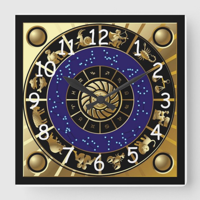 Reloj de pared de astrología (Anverso)