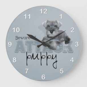 Reloj de pared de ataque Schnauzer