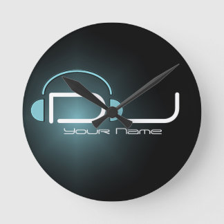 Reloj de pared de auriculares para DJ