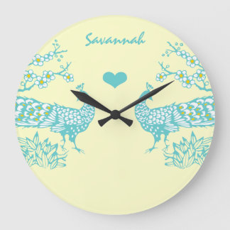 Reloj de pared de aves acuáticas Peacock personali