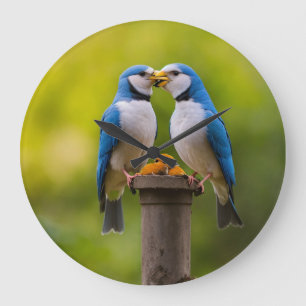 Reloj de pared de Aves de Amor