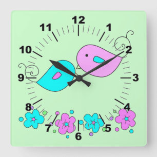 Reloj de pared de aves de licitación