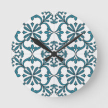 Reloj de pared de azulejo portugués – Baldosa flor