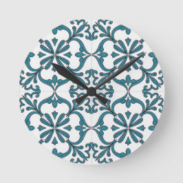 Reloj de pared de azulejo portugués – Baldosa flor