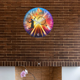 Reloj de pared de Badminton Enthusiast