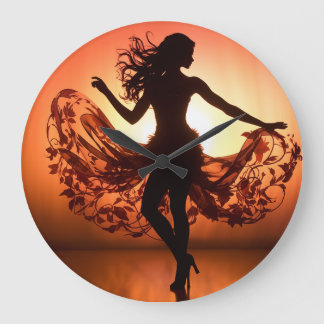 Reloj de pared de bailarina de Silhouette