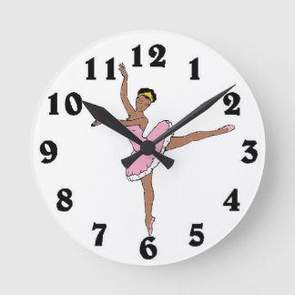 Reloj de pared de balerina afroamericana