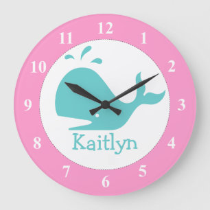 Reloj de pared de ballena personalizado para sala 