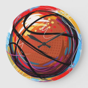 Reloj de pared de baloncesto