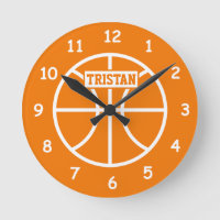Reloj de pared de baloncesto infantil para la habi