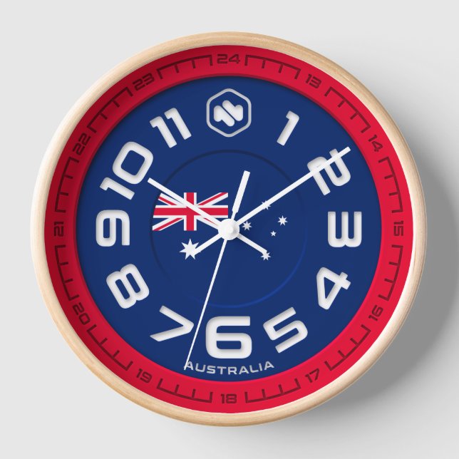 Reloj de pared de bandera de Australia (Anverso)