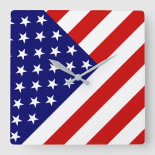 Reloj de pared de bandera de Estados Unidos cn