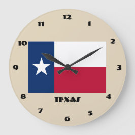 Reloj de pared de bandera de Texas
