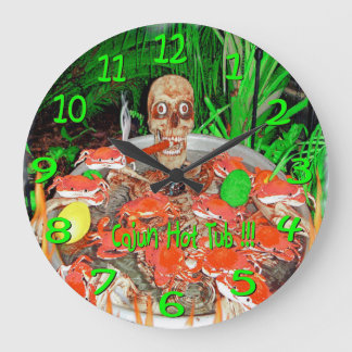 reloj de pared de bañera caliente cajún de skully