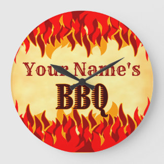Reloj de pared de BBQ humeante personalizado con l