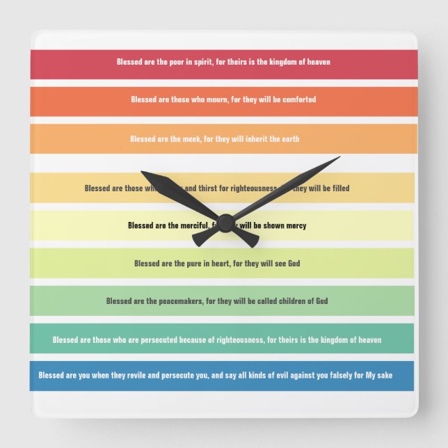 Reloj de pared de Beatitudes (Anverso)