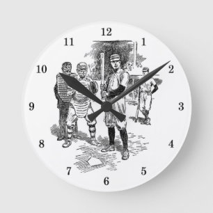 Reloj de pared de béisbol clásico