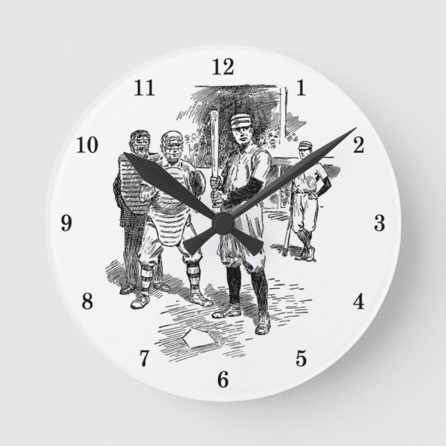 Reloj de pared de béisbol clásico (Anverso)