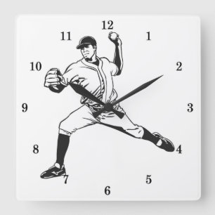 Reloj de pared de béisbol clásico
